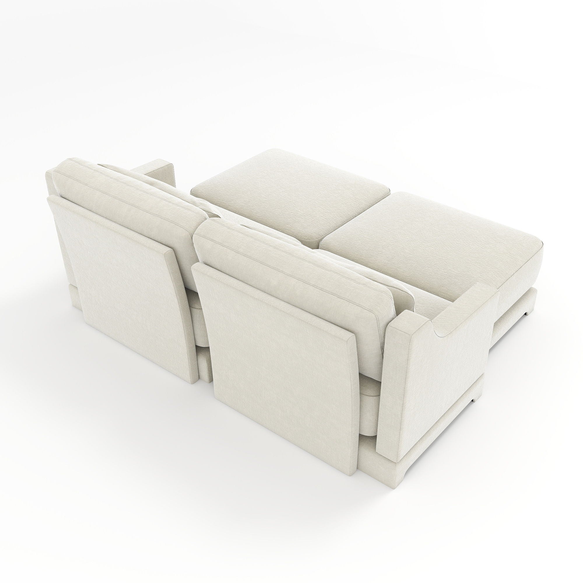 Stylish Sofa With Ottoman And Lumbar Pillows, Ergonomic Design by HouseOfZazla