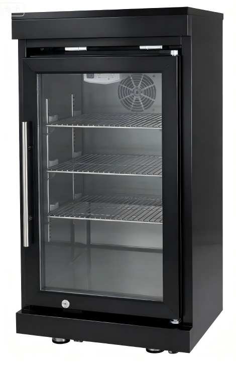 Black Single Door Fridge Cabinet Outdoor Kitchen Islands by HouseOfZazla