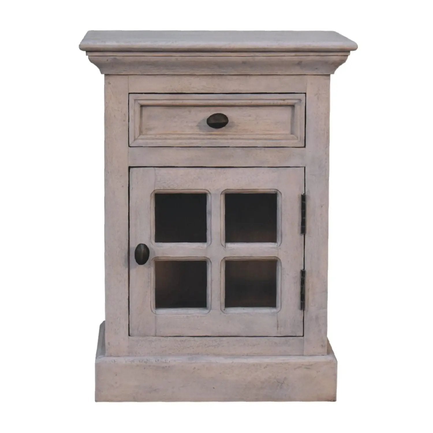 Glazed Bedside Table - Stone White by HouseOfZazla