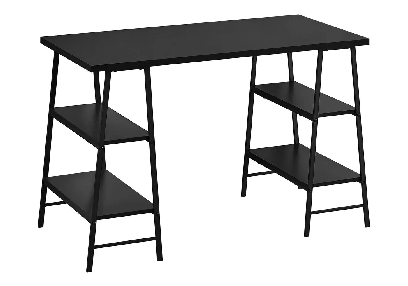 Computer Desk For Home Office, Storage Shelves, Industrial Design by HouseOfZazla