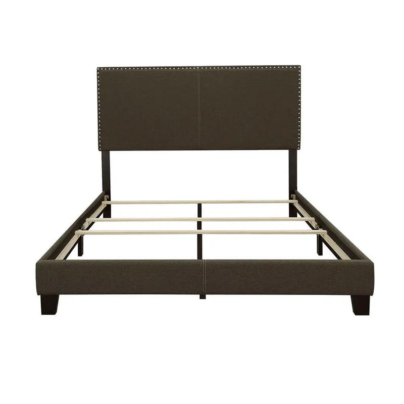 Boyd Upholstered Queen Panel Bed Charcoal by Unique Piece Furniture