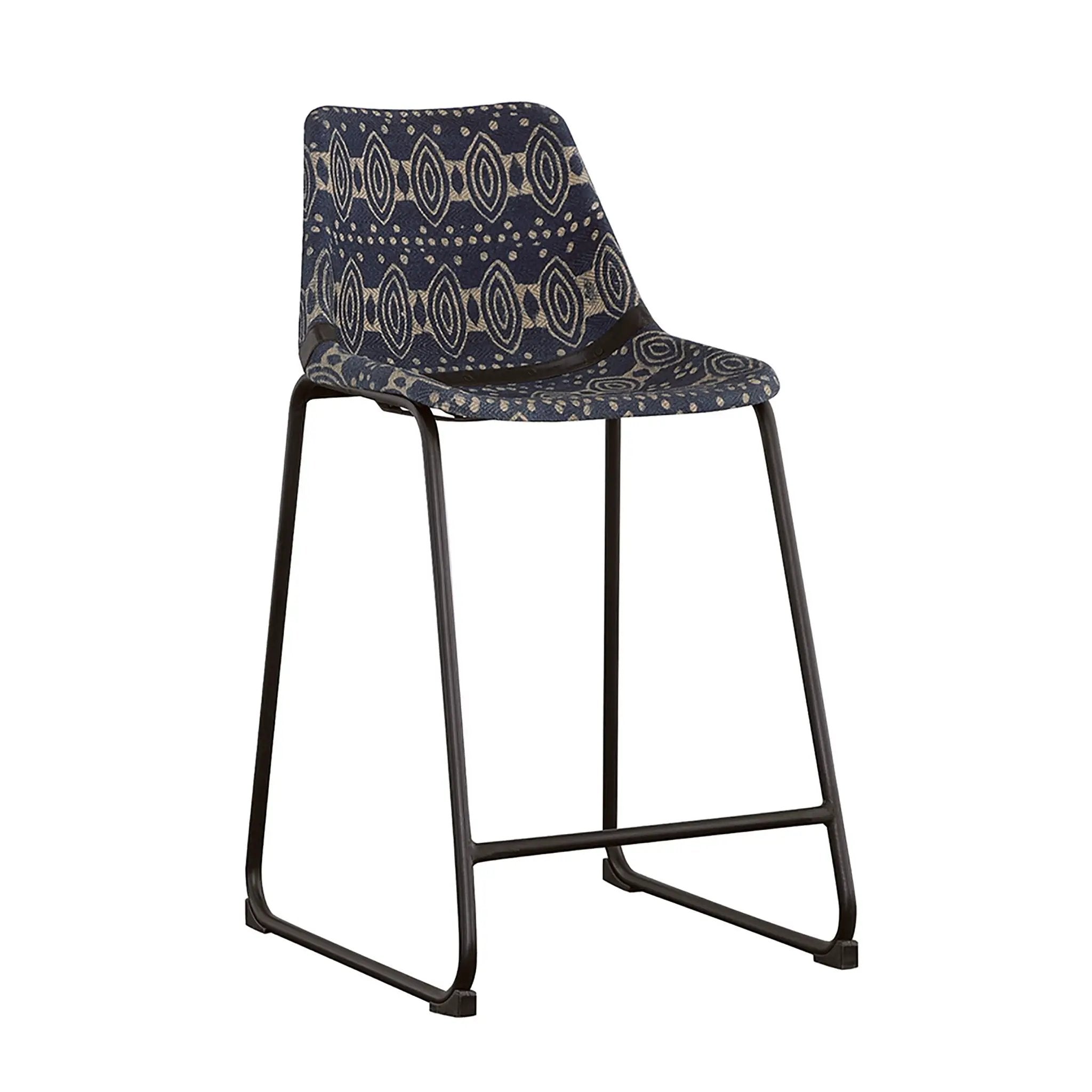 Claire - Canvas Upholstered Counter Chair (Set of 2) - Blue by HouseOfZazla