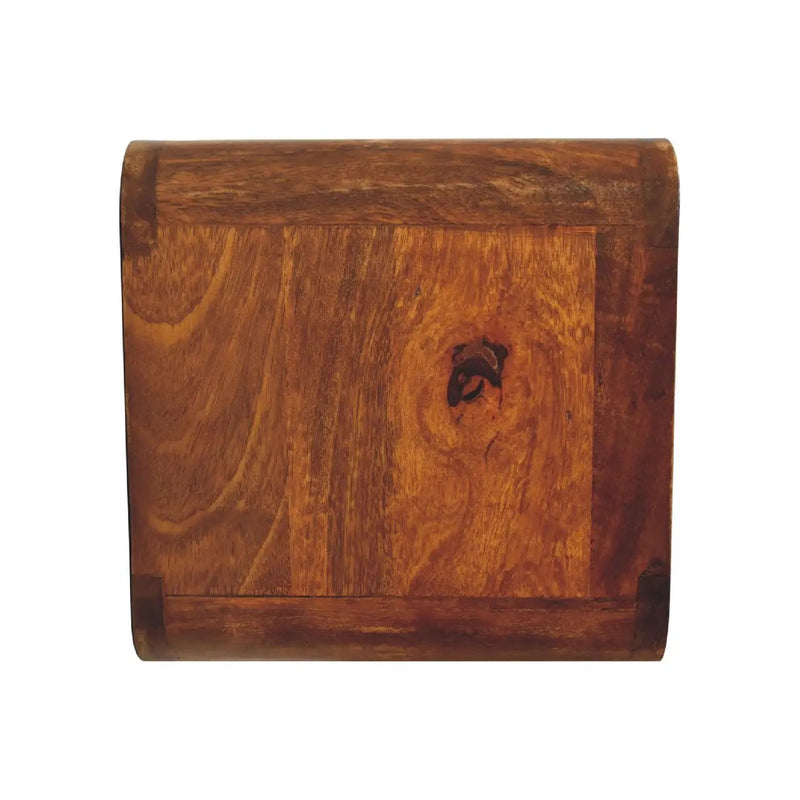 Solid Wood Floating Mini Nightstand, 2-Drawers, Chestnut by HouseOfZazla