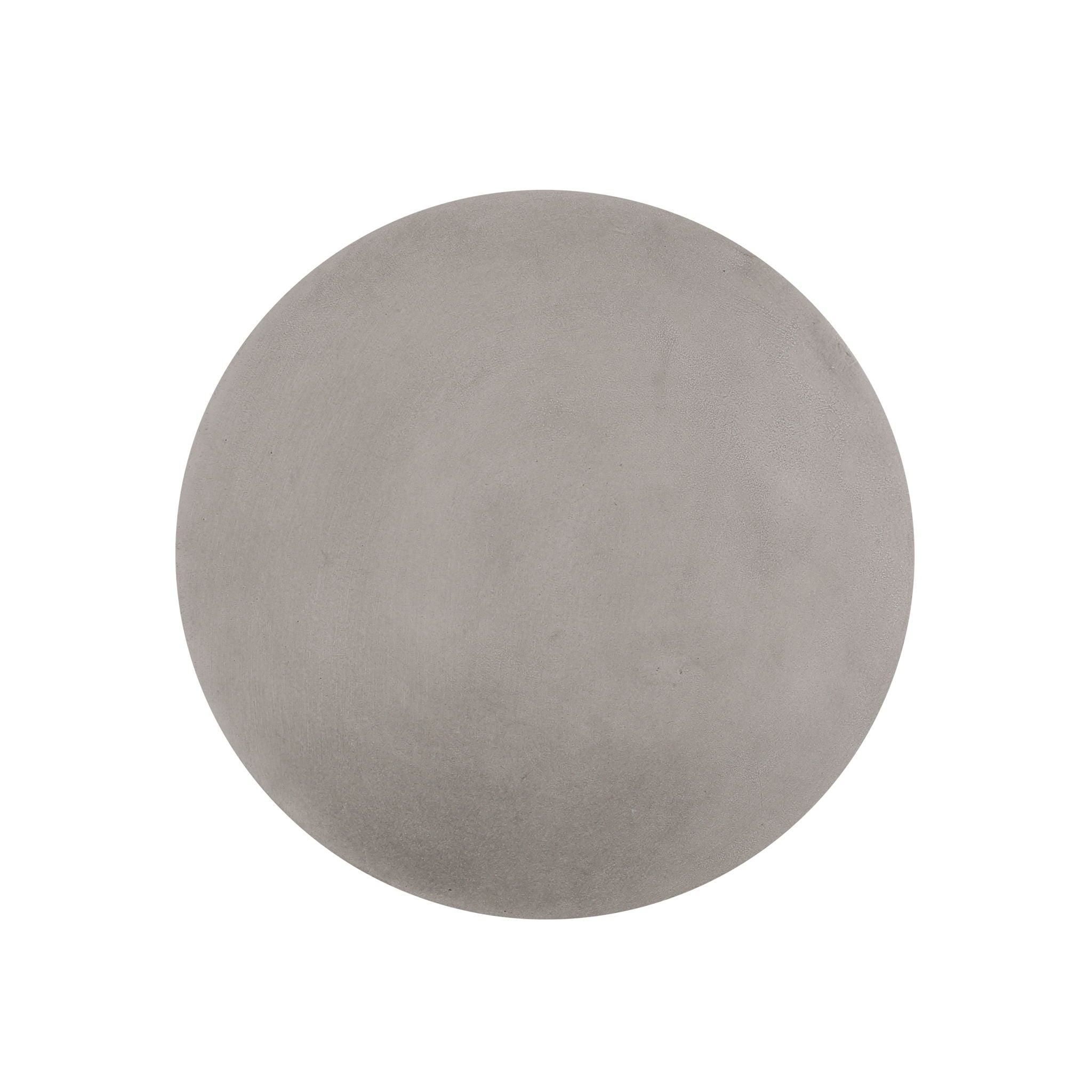 Outdoor Lightweight End Table Round Concrete - Natural by HouseOfZazla