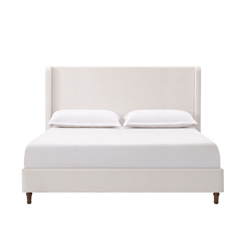 Harper - Tall Headboard Upholstered Bed / High Headboard / Elegant Simplicity / No Box Spring Needed by HouseOfZazla