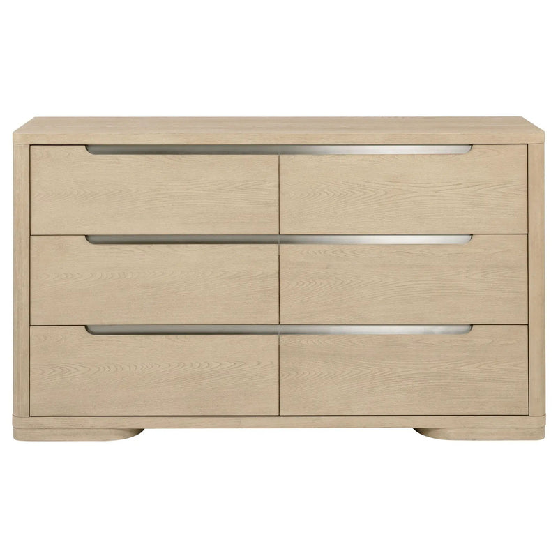 Mirador - 6 Drawer Bedroom Dresser - Natural by HouseOfZazla