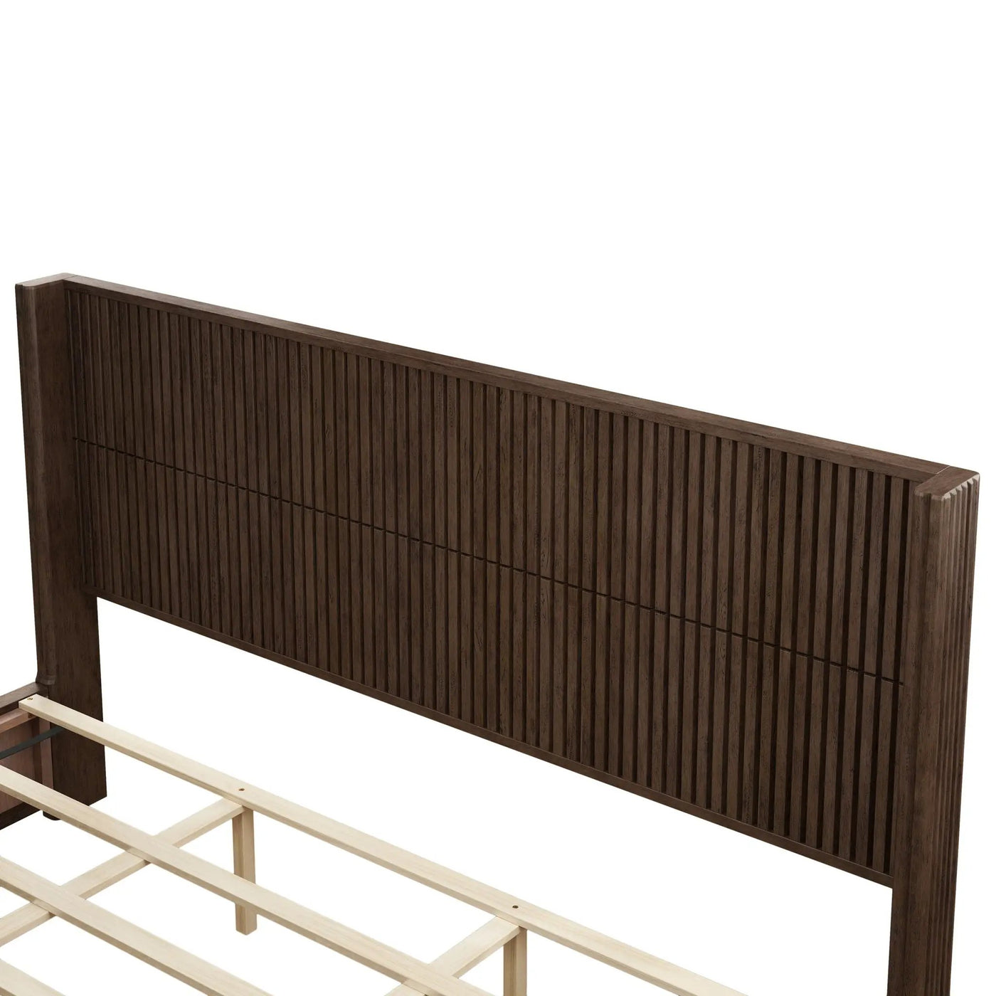 Platform Bed Frame With Headboard, Floor Standing Design by HouseOfZazla