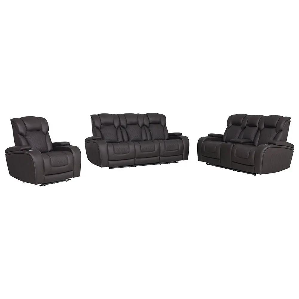 Wendell - Power Motion Recliner With Storage, USB & LED - Dark Gray by Unique Piece Furniture
