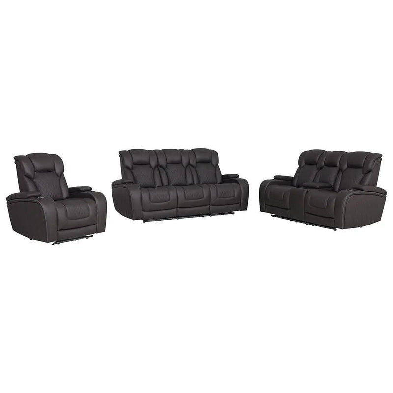 Wendell - Power Motion Recliner With Storage, USB & LED - Dark Gray by Unique Piece Furniture