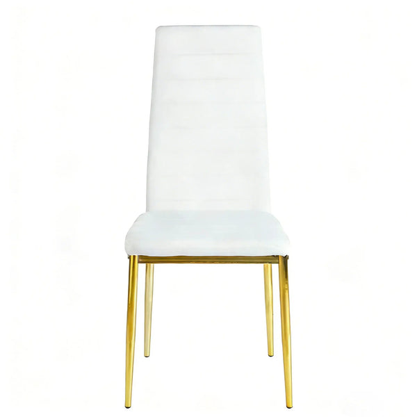 Dining Chair (Set of 4) - Gold / White