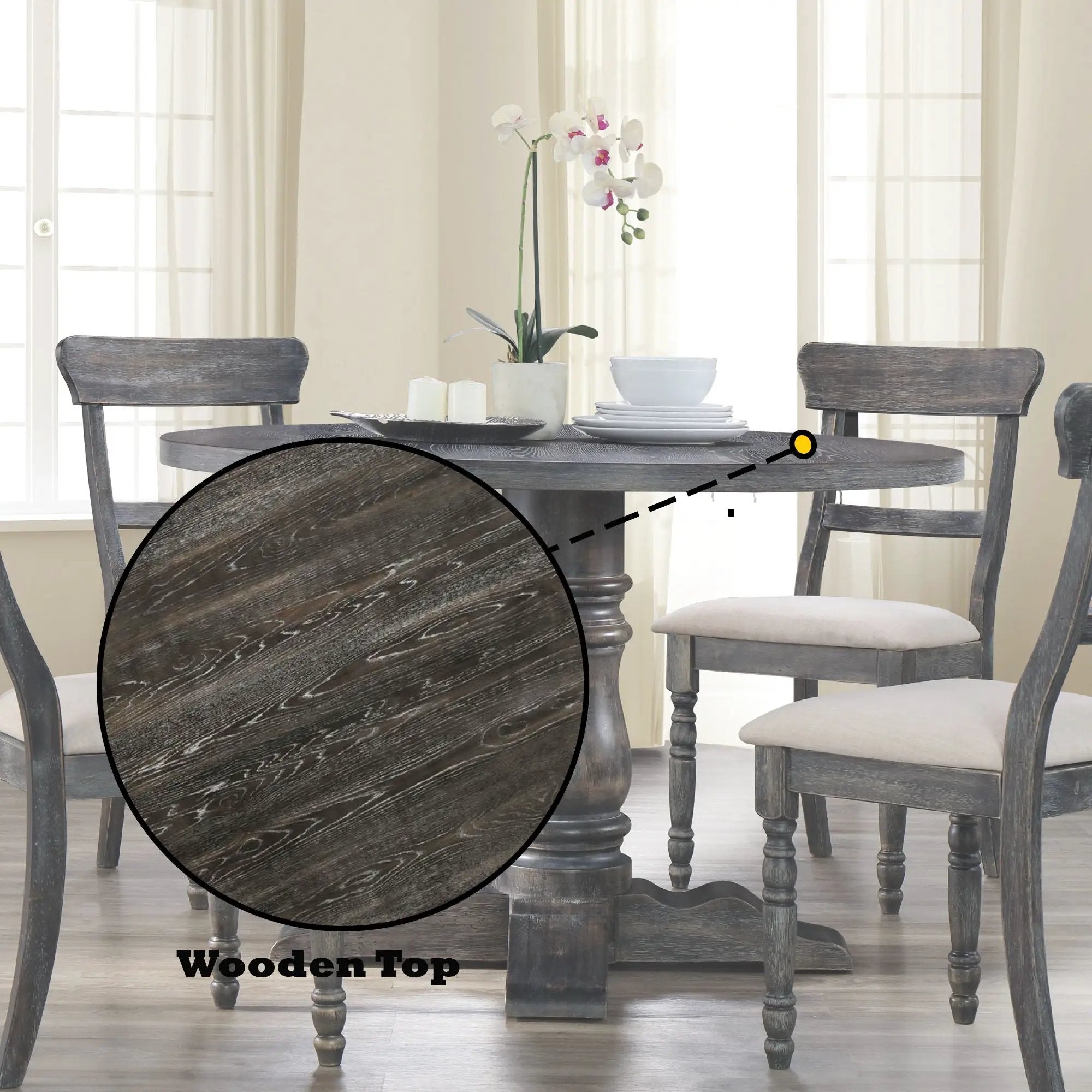 Leventis Weathered Dining Table - Gray by HouseOfZazla