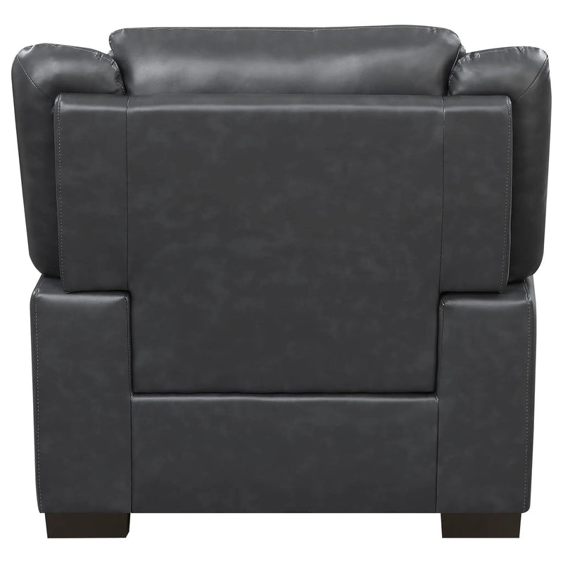 Arabella Upholstered Padded Arm Accent Chair Grey by Unique Piece Furniture