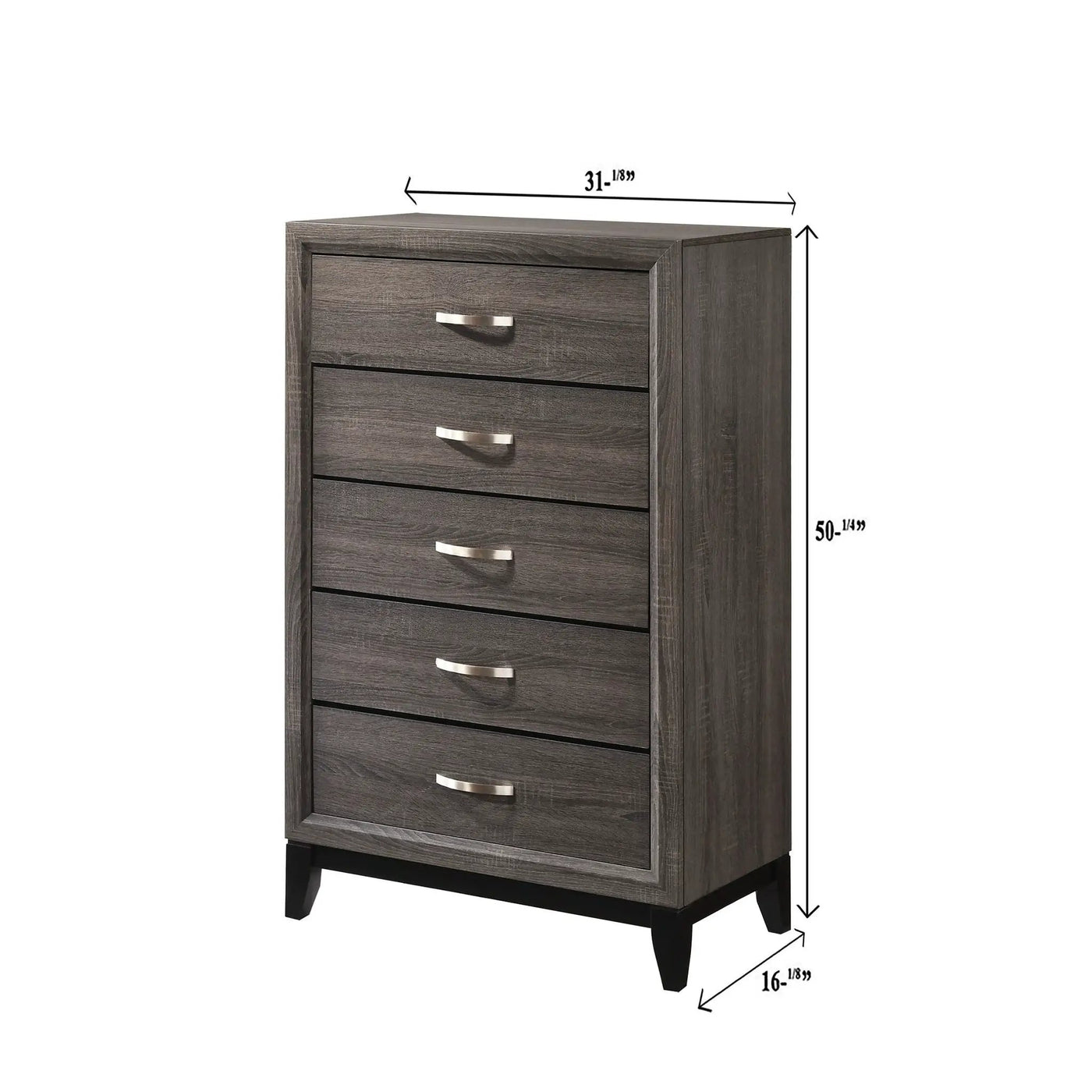 Contemporary 5 Drawer Tall Chest by HouseOfZazla