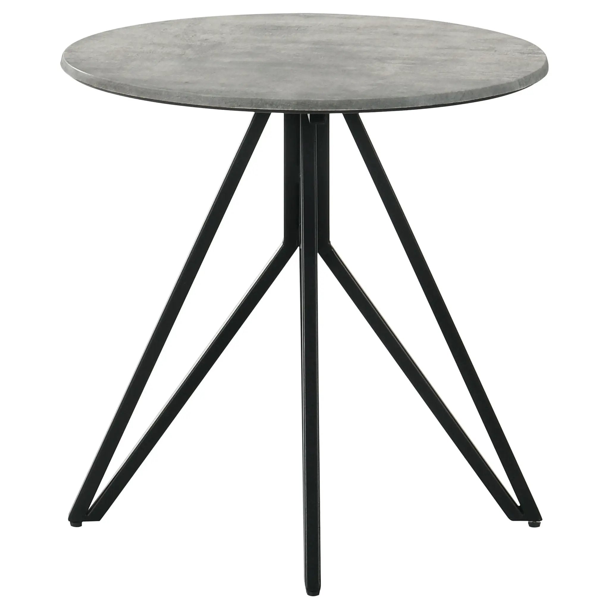 Hadi 2-piece Round SmartTop Coffee and End Table Set Cement by Unique Piece Furniture