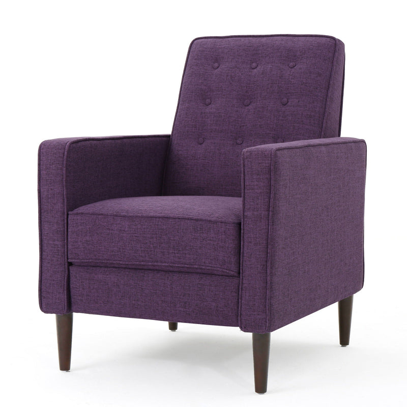 Mid-Century Modern Recliner With Button Tufted Waffle Stitch by HouseOfZazla