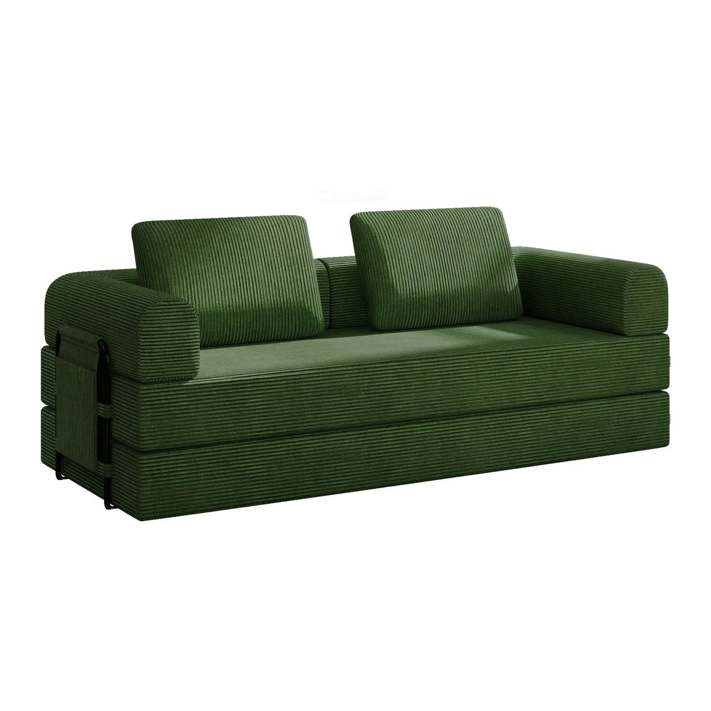 Convertible Sleeper Sofa Bed With Cylindrical Pillow by HouseOfZazla