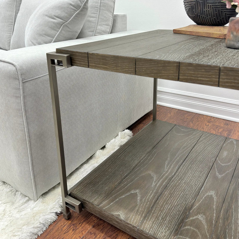 Corbeta 3-Piece Metal Frame Wood Living Room Coffee Table Set by HouseOfZazla