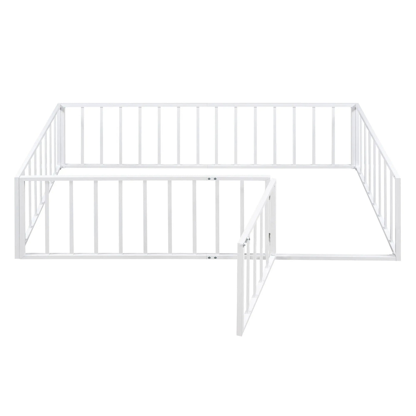 Metal Floor Bed Frame With Fence And Door by Unique Piece Furniture