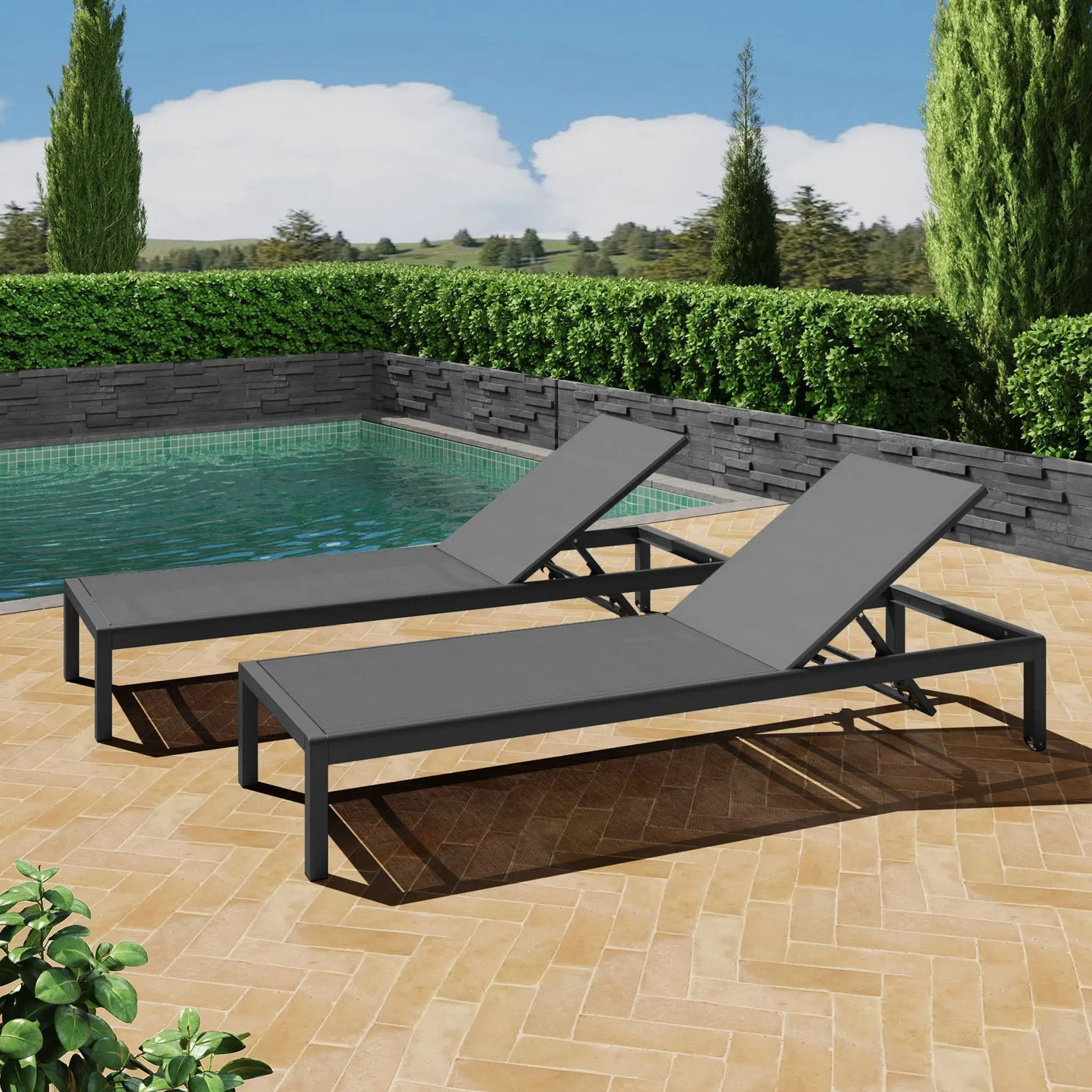 Outdoor Patio Chaise Lounge with 5 Reclining Positions by HouseOfZazla