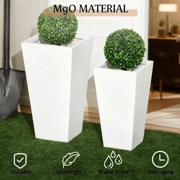 Flower Pots 2-Pack Outdoor Planter Set with Drainage Holes by HouseOfZazla