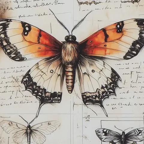 Jossletts - Wall Art Set (Set of 3) - Orange / Black / Ivory by Unique Piece Furniture