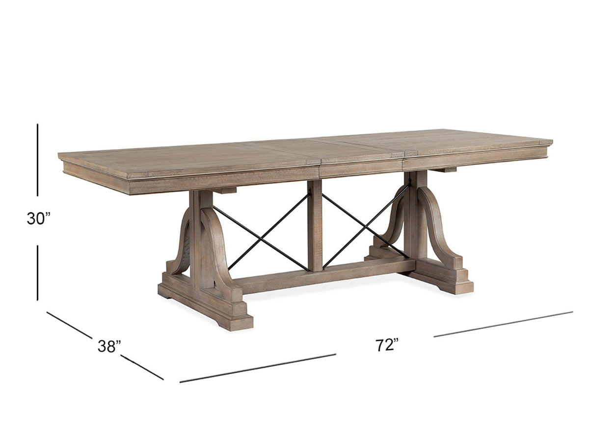 Paxton Place - Trestle Dining Table - Dovetail Gray, photo 6 of 7