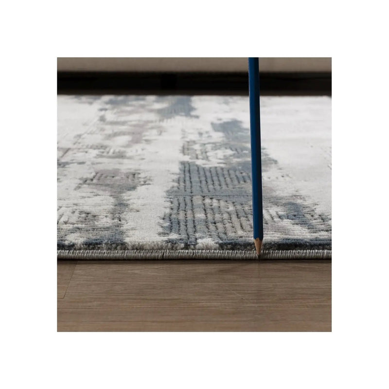 Geometrix - 5'3" X 7'3" Area Rug With Geometric 3D Effect - Gray / Ivory by HouseOfZazla