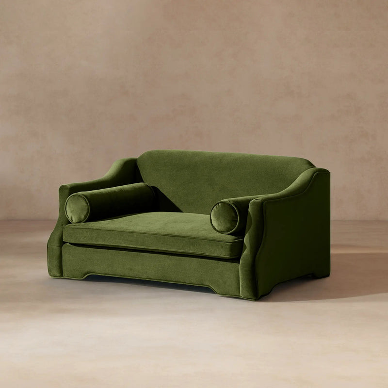 Paloma 35.5" Dog Sofa Bed - Medium in Olive by HouseOfZazla