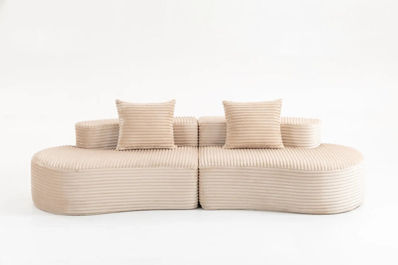 110.24" Fully Compressed Sofa with 2 Lumbar Pillows by HouseOfZazla