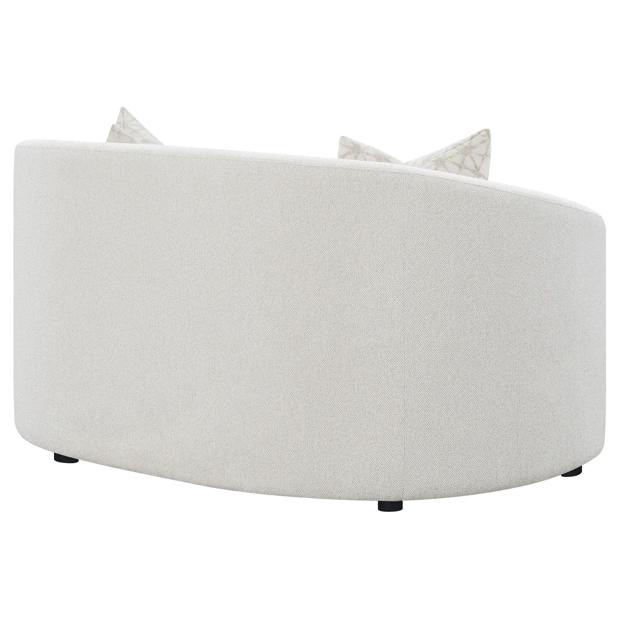 Rainn Boucle Upholstered Sloped Arm Loveseat Latte by Unique Piece Furniture
