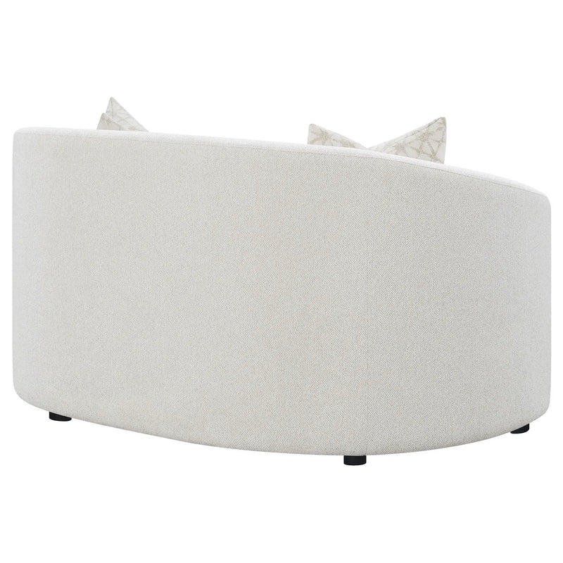 Rainn Boucle Upholstered Sloped Arm Loveseat Latte by Unique Piece Furniture