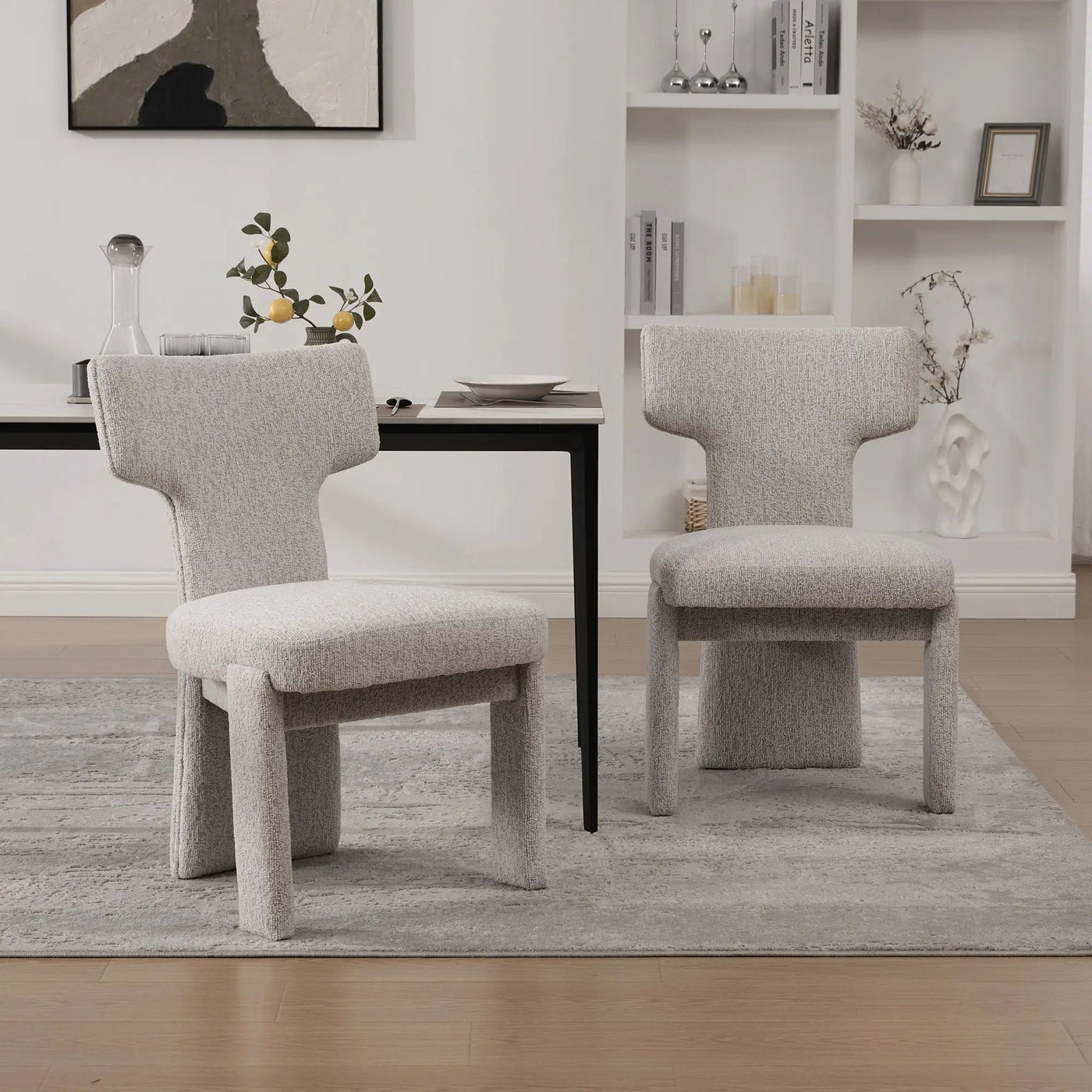 Armless Curved Back Accent Chairs by HouseOfZazla