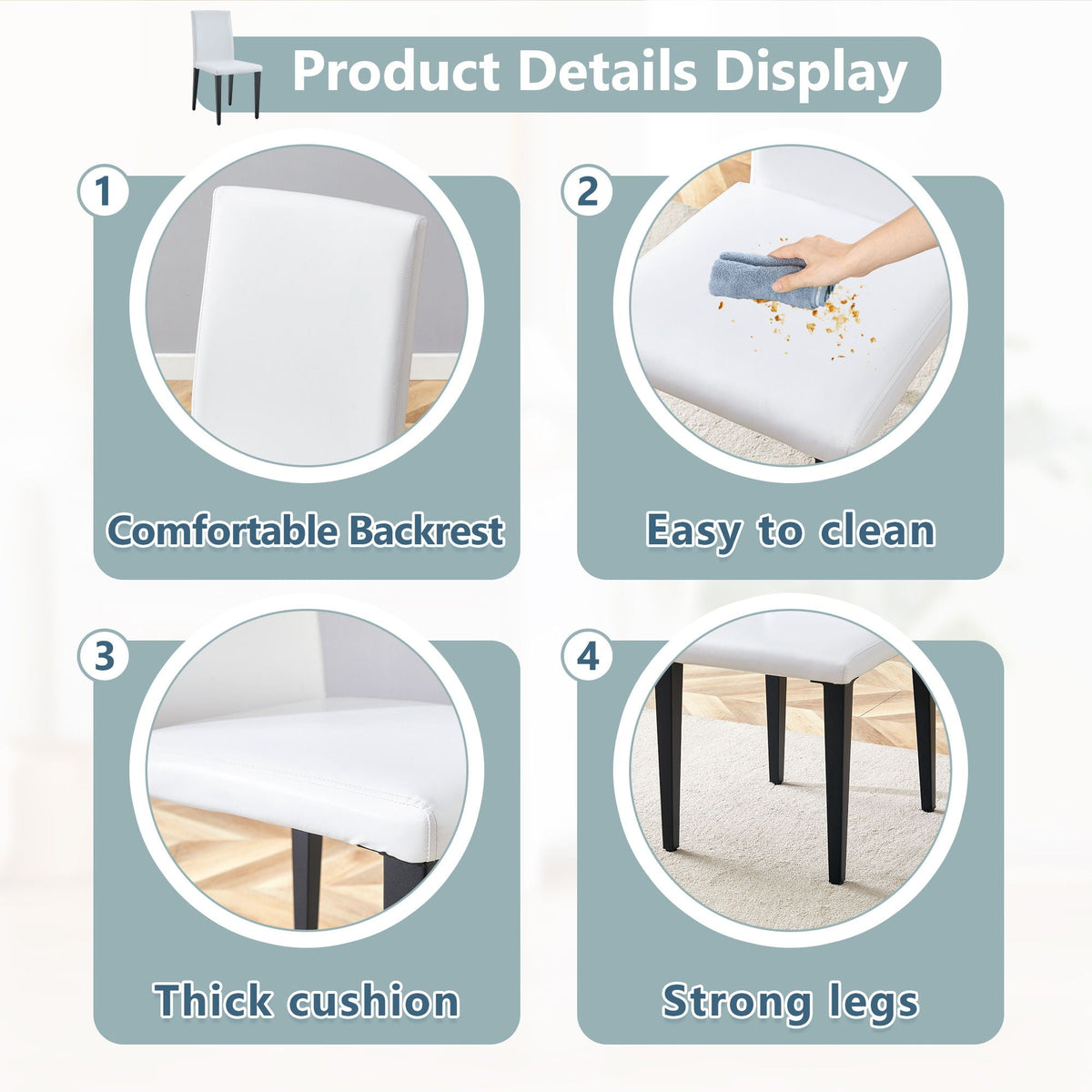 Versatile Dining Chairs With Comfortable Design And Metal Legs, photo 11 of 33