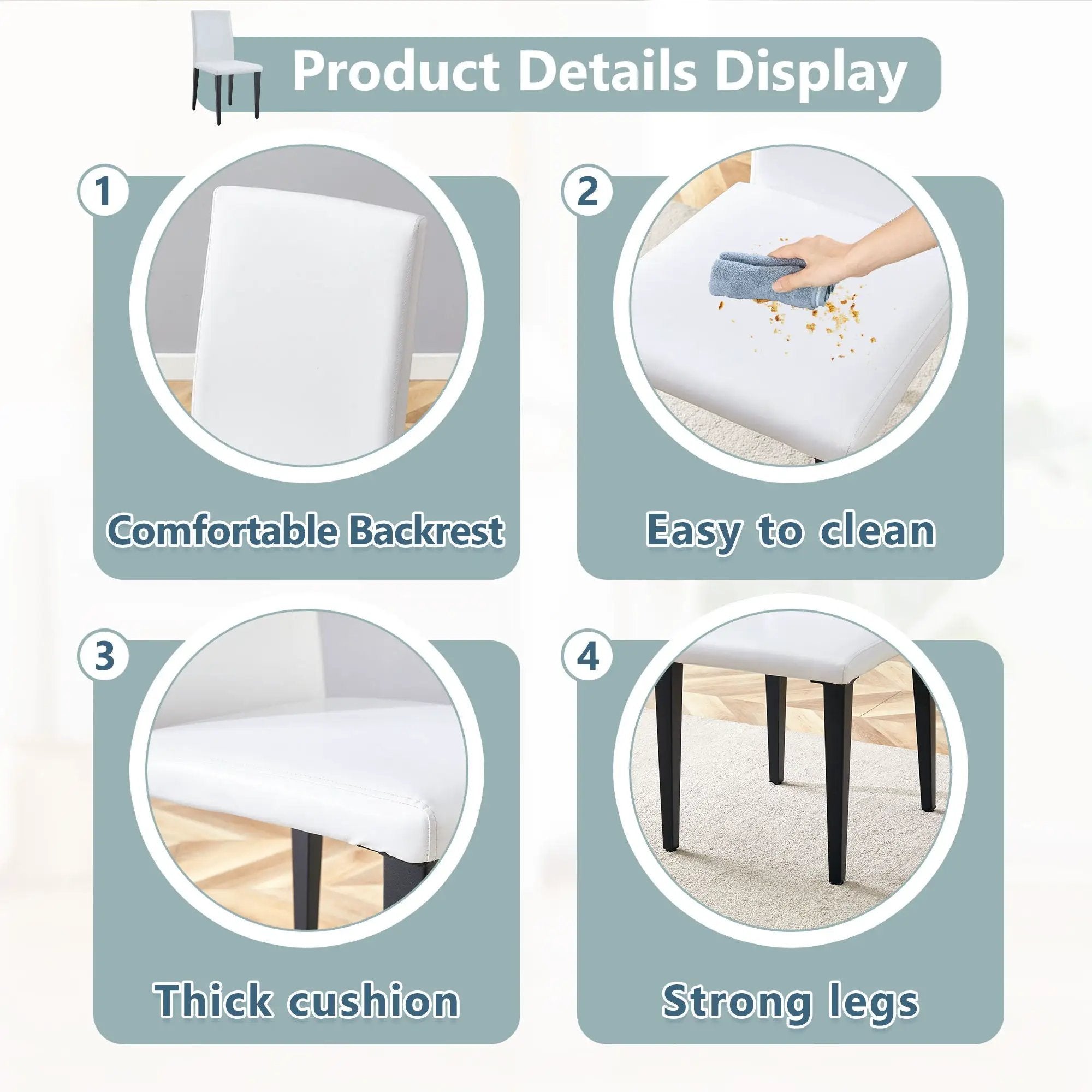 Versatile Dining Chairs With Comfortable Design And Metal Legs by Unique Piece Furniture