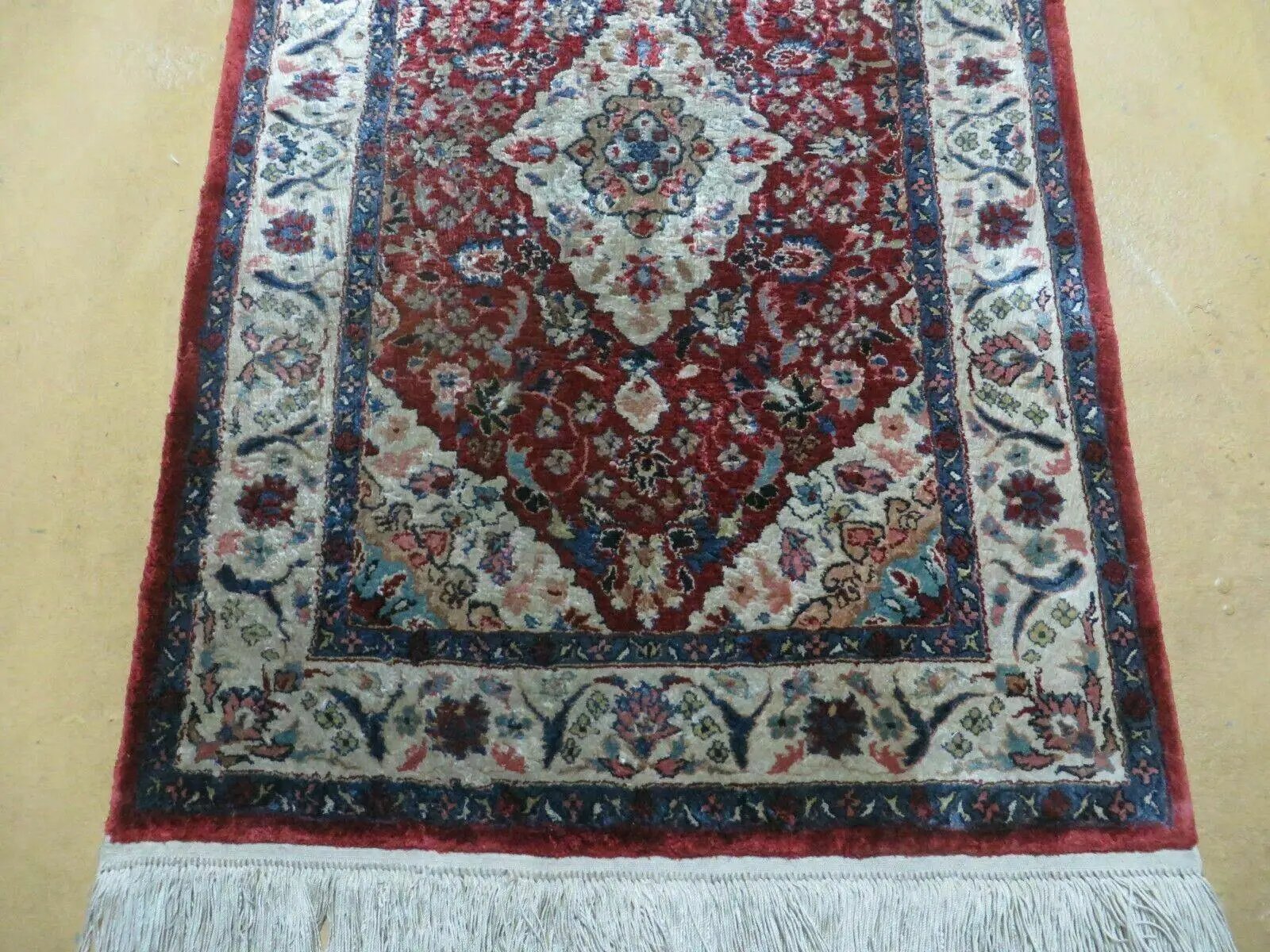 2' X 3' Handmade Chinese Floral Oriental Silk Rug Carpet Nice Red by Jewel Rugs