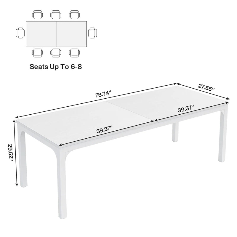Rectangle Dining Table For 6 - 8 People by HouseOfZazla