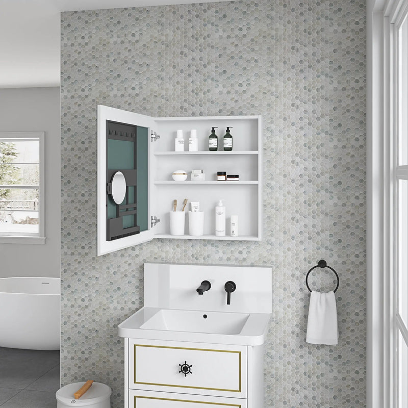24'' W x 26'' H Frameless Mirror Medicine Cabinet by HouseOfZazla