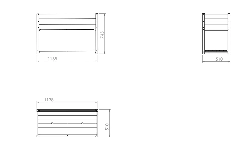Solid Wood & Iron Frame Raised Garden Bed by HouseOfZazla