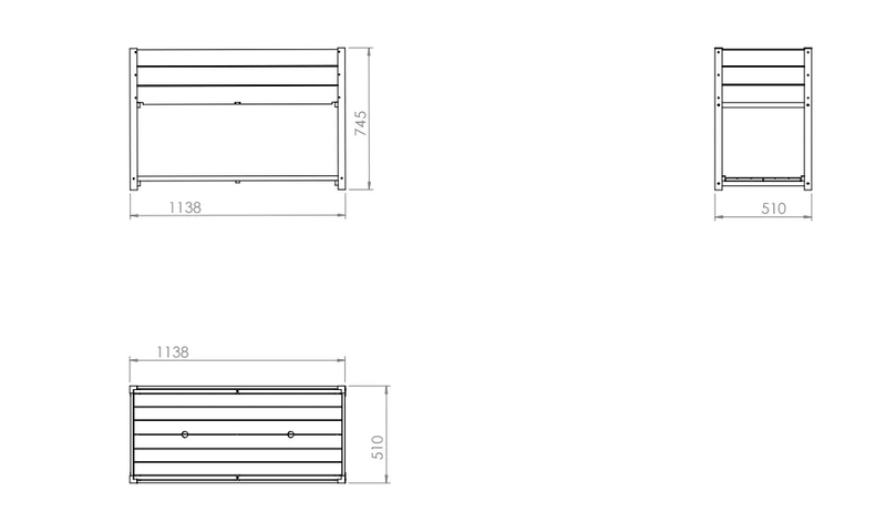 Solid Wood & Iron Frame Raised Garden Bed by HouseOfZazla