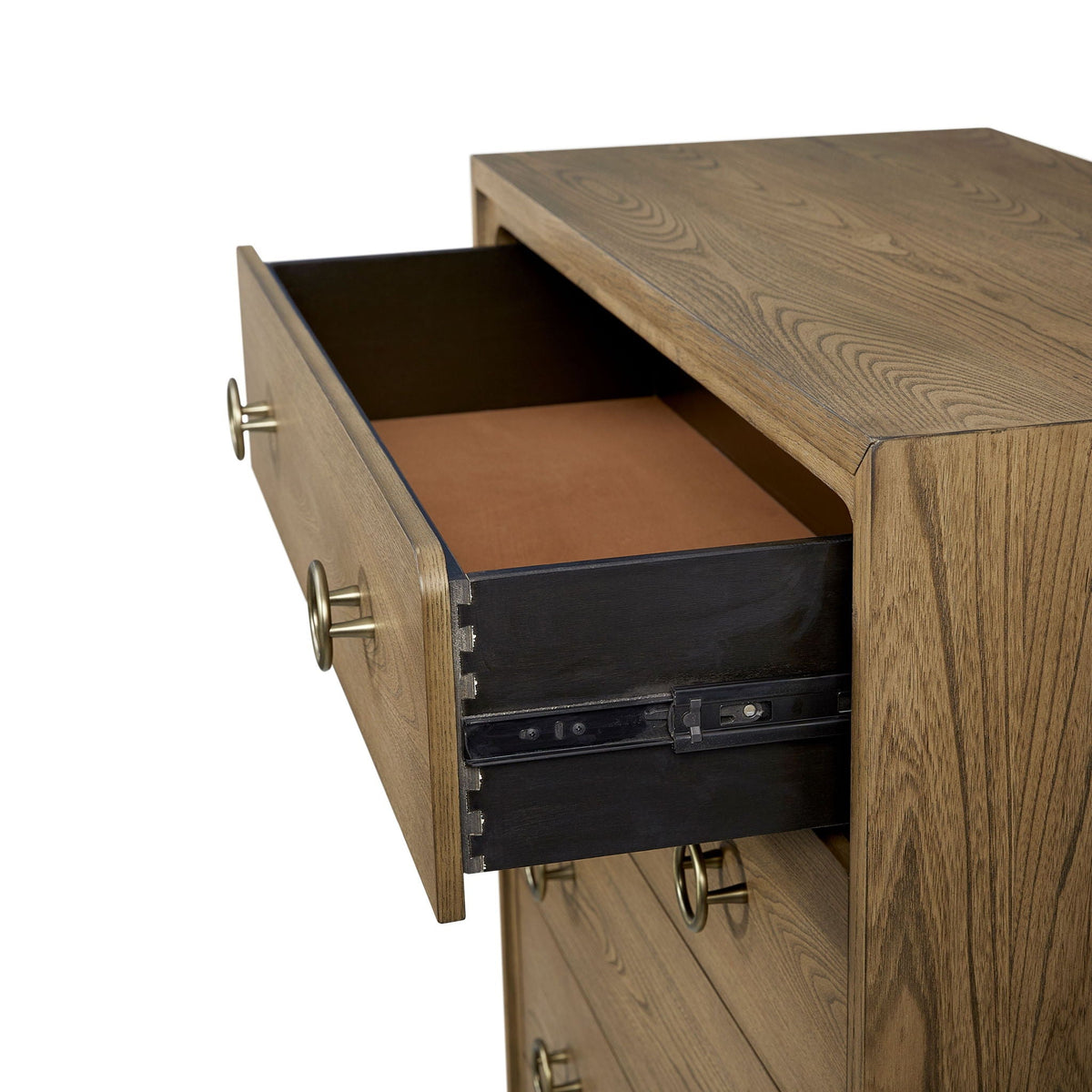 5 Drawer Chest Ample Storage with Cedar & Felt-Lined Drawers - Black or Light Brown, photo 7 of 14