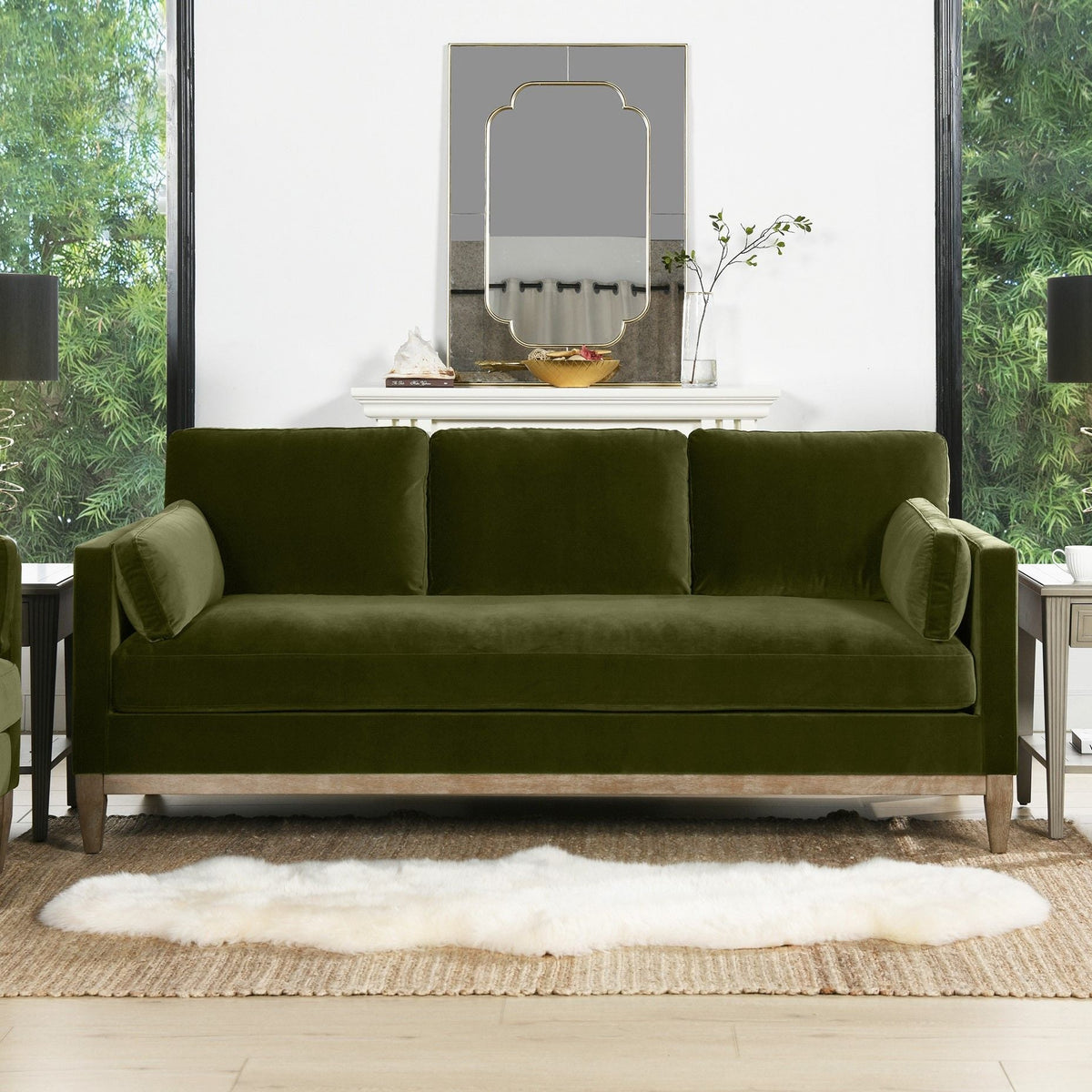 Modern Farmhouse Sofa with Performance Upholstery - Multiple Colors, photo 4 of 40
