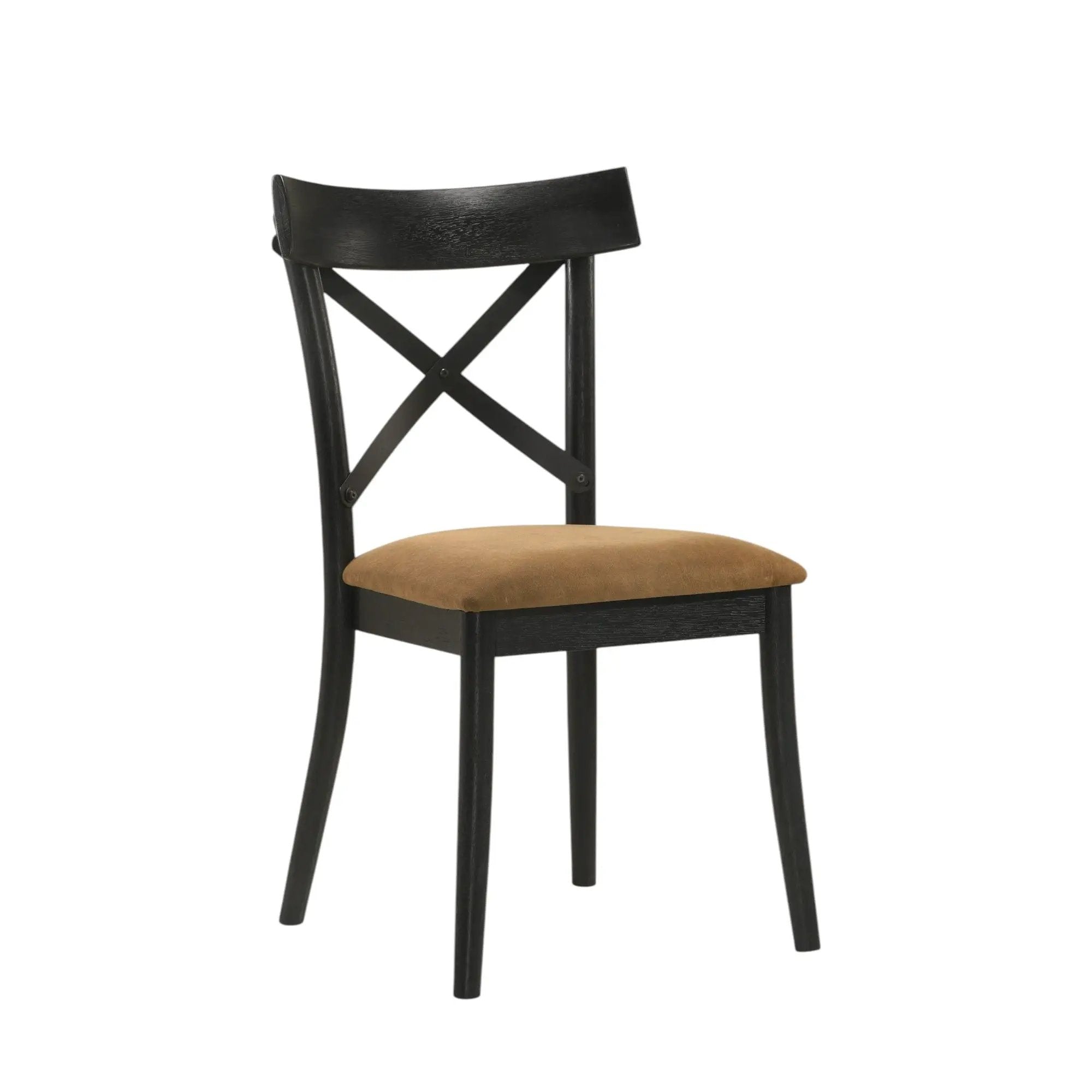 Hillary - Side Chair (Set of 2) - Black / Brown by HouseOfZazla