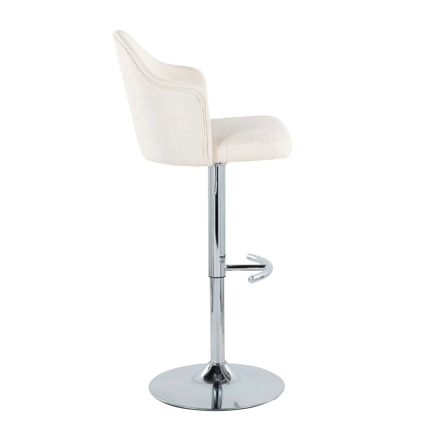Ahoy - Contemporary Adjustable Barstool With Swivel With Rounded T Footrest (Set of 2) by HouseOfZazla