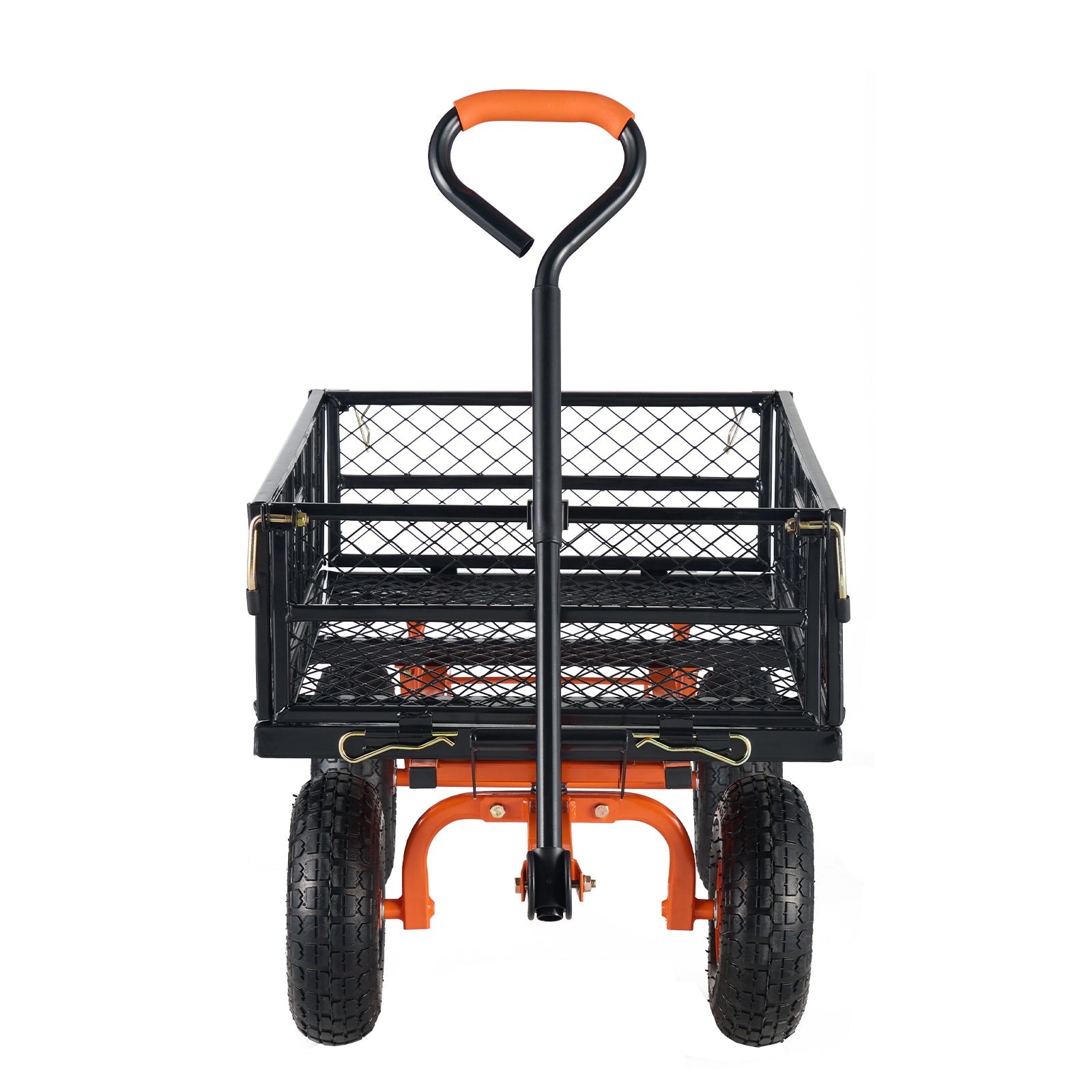 Metal Garden Dump Cart with Easy-Assemble Frame and Convertible Handle by HouseOfZazla