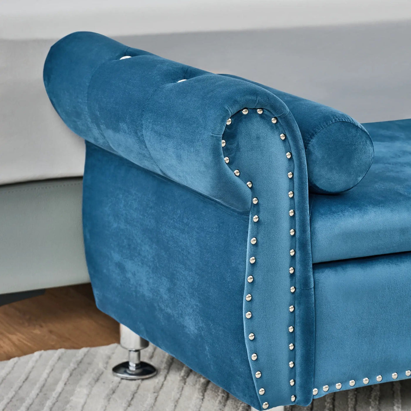 Storage Bench With Crystal Buttons And 1 Pillow For Bedroom by HouseOfZazla