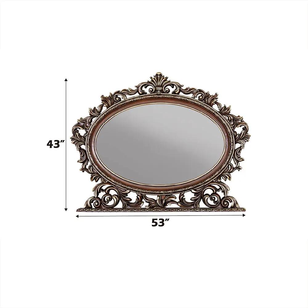 Devany - Oval Mirror - Cherry by Unique Piece Furniture