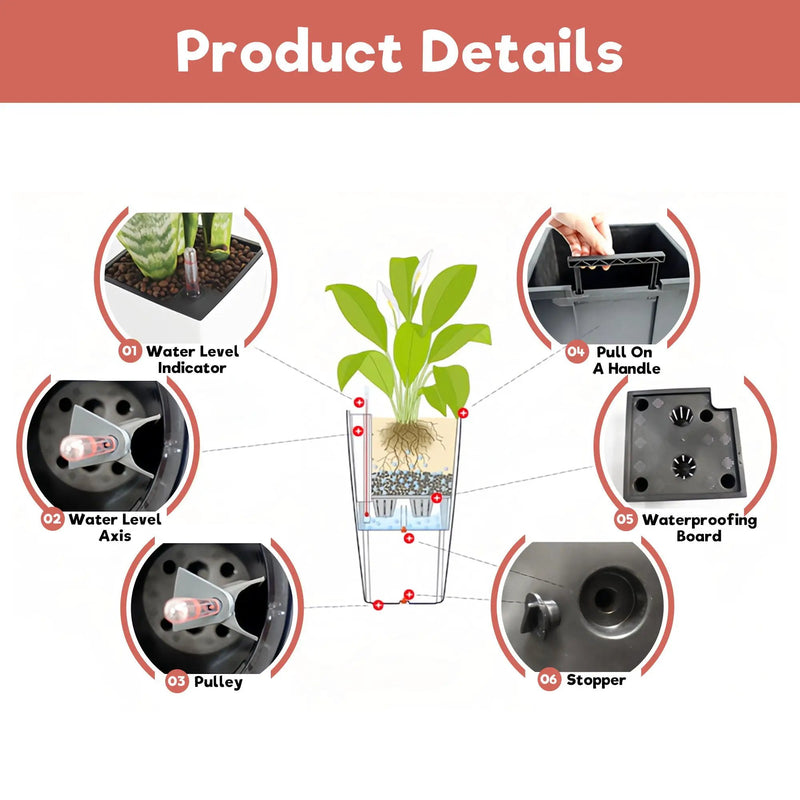 Indoor Outdoor Planter With Automatic Watering System by Unique Piece Furniture