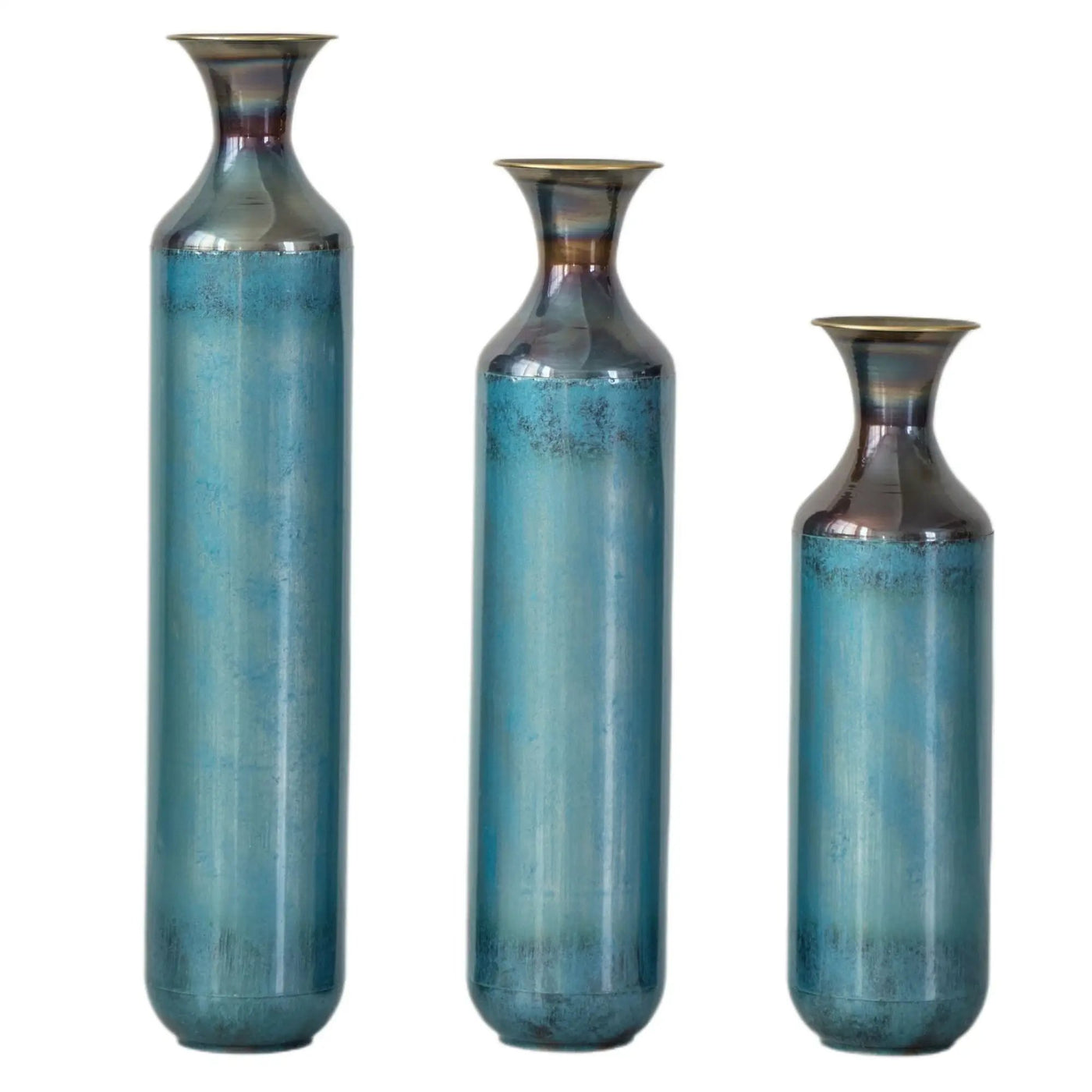 Modern Droplet Shaped Floor Vase Set, 3 Piece Home Decor by HouseOfZazla