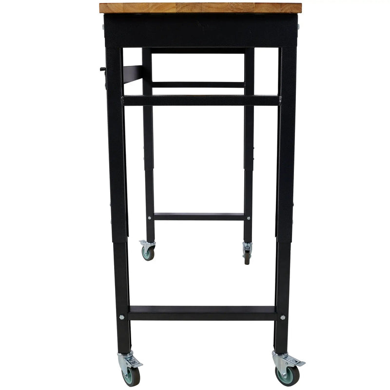 48" Wide Rolling Workbench - Adjustable Height for Workshop by HouseOfZazla