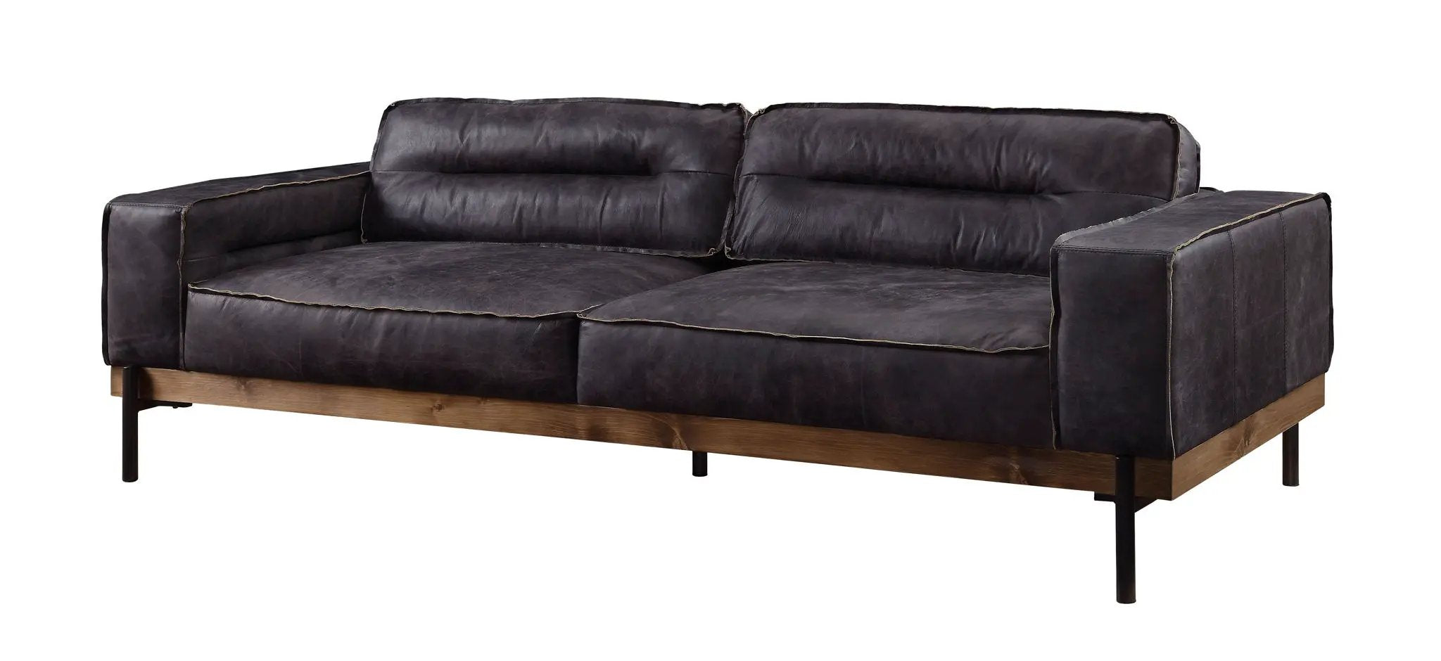 Silchester - Sofa - Antique Ebony Top Grain Leather by Unique Piece Furniture